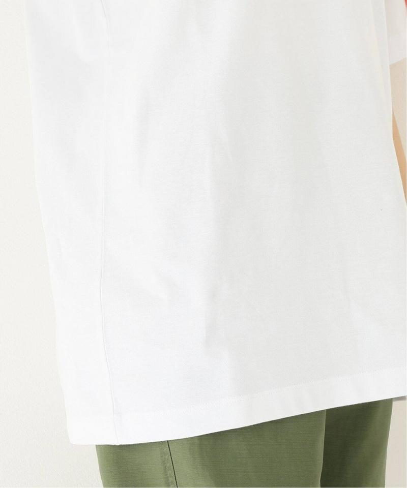 【DIMA LEU/ディマレウ】 WHITE-TEE SLEEVE RED：Tシャツ（JOURNAL STANDARD relu