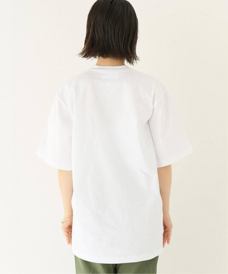 【DIMA LEU/ディマレウ】 WHITE-TEE SLEEVE RED：Tシャツ（JOURNAL STANDARD relu