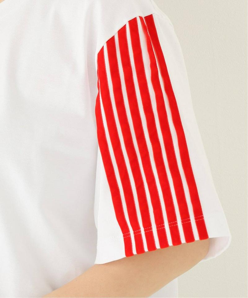 【DIMA LEU/ディマレウ】 WHITE-TEE SLEEVE RED：Tシャツ（JOURNAL STANDARD relu