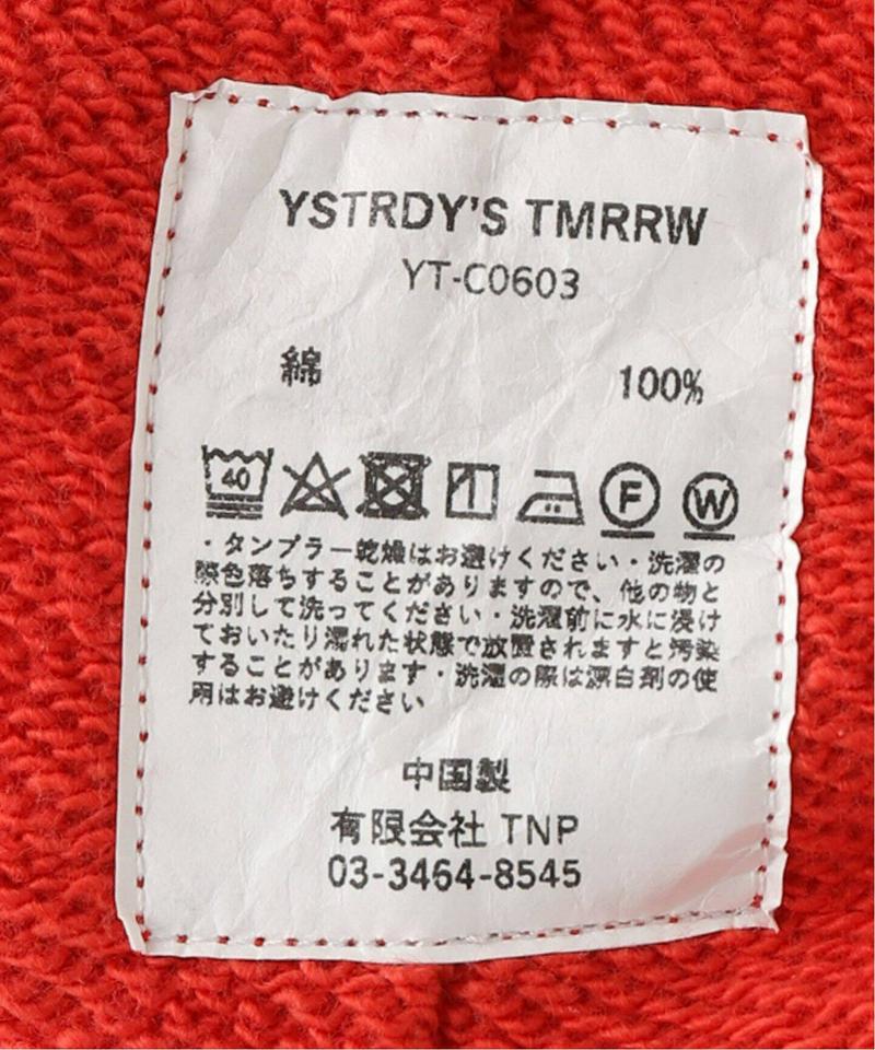 【YSTRDY’S TMRRW/イエスタディトゥモロー】 BAGGY CREW TOP：スウェット