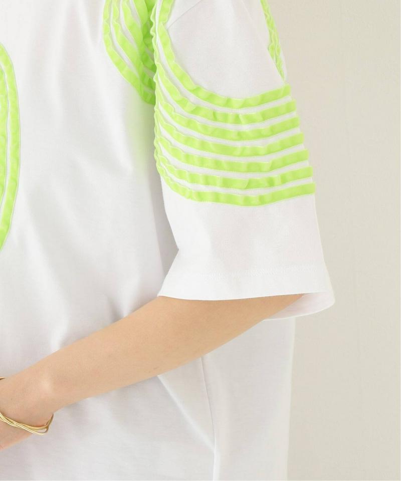 【DIMA LEU/ディマレウ】WHITE-TEE GREEN CIRCLE：Tシャツ（JOURNAL STANDARD rel