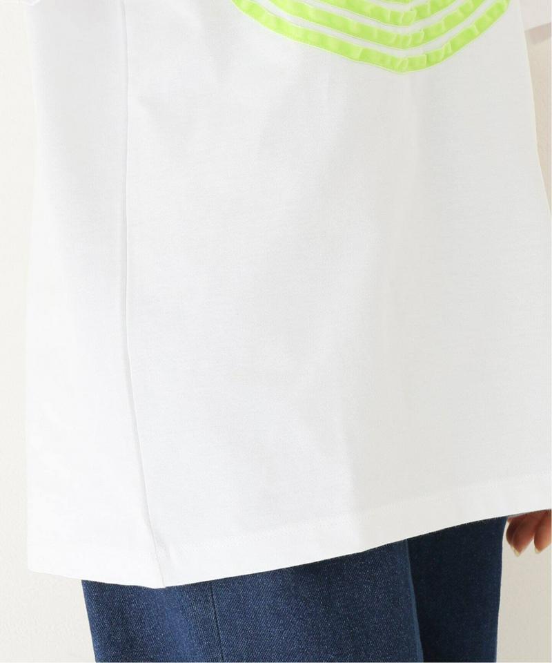 【DIMA LEU/ディマレウ】WHITE-TEE GREEN CIRCLE：Tシャツ（JOURNAL STANDARD rel