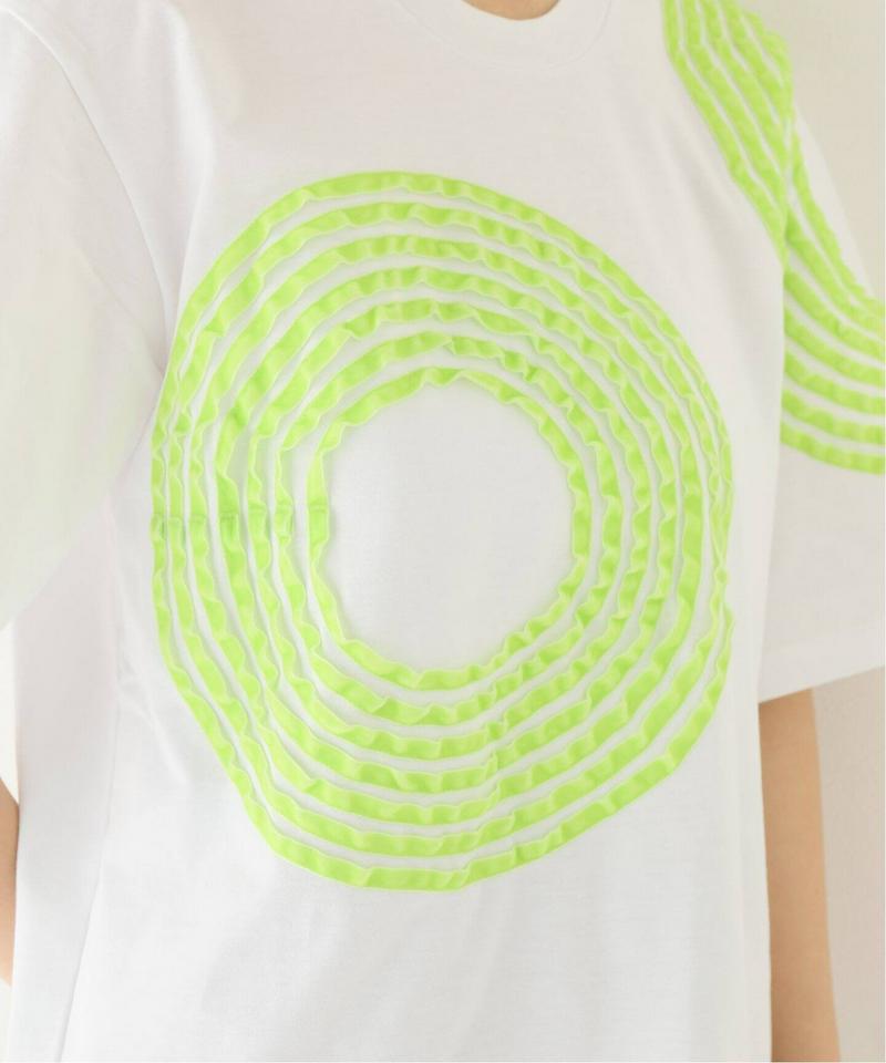 【DIMA LEU/ディマレウ】WHITE-TEE GREEN CIRCLE：Tシャツ（JOURNAL STANDARD rel