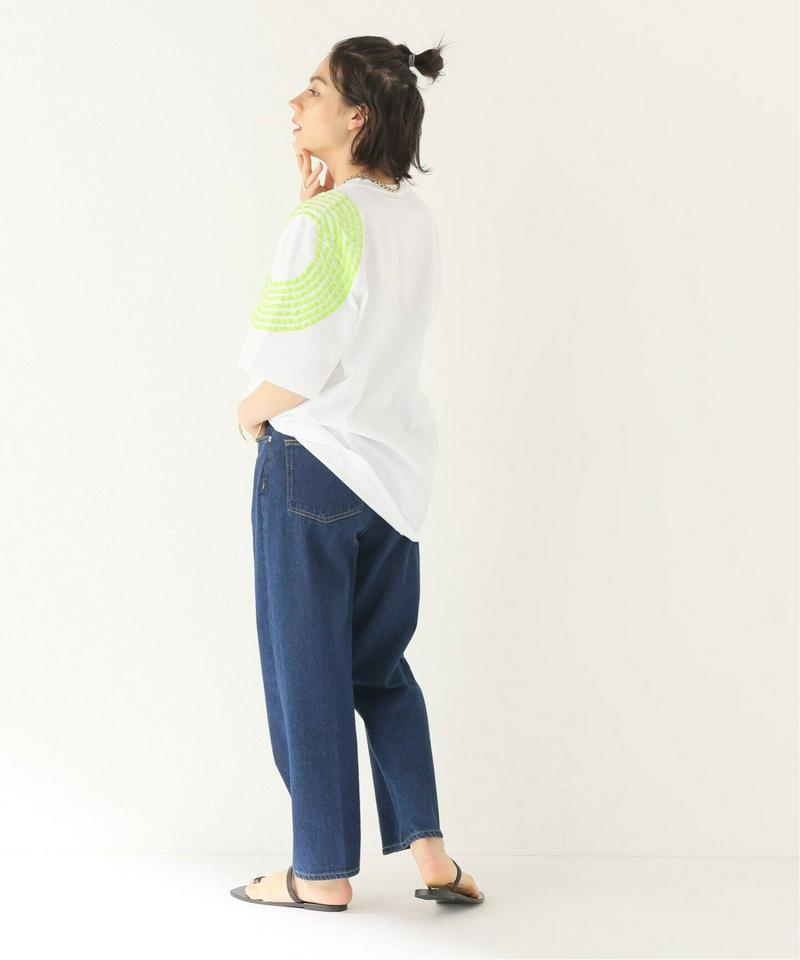 【DIMA LEU/ディマレウ】WHITE-TEE GREEN CIRCLE：Tシャツ（JOURNAL STANDARD rel