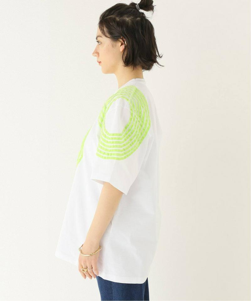 【DIMA LEU/ディマレウ】WHITE-TEE GREEN CIRCLE：Tシャツ（JOURNAL STANDARD rel
