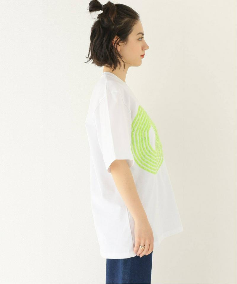 【DIMA LEU/ディマレウ】WHITE-TEE GREEN CIRCLE：Tシャツ（JOURNAL STANDARD rel