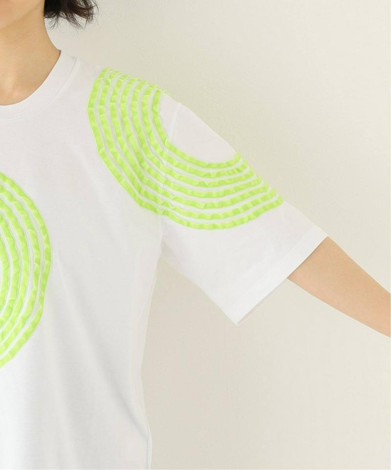 【DIMA LEU/ディマレウ】WHITE-TEE GREEN CIRCLE：Tシャツ（JOURNAL STANDARD rel