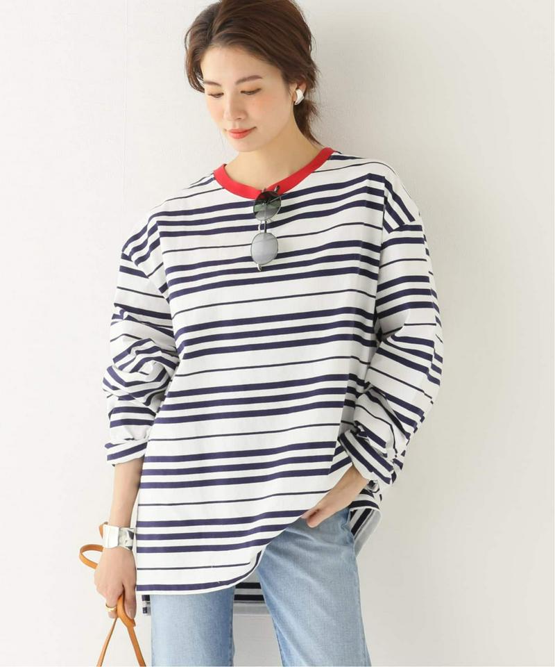 【YSTRDY’S TMRRW/イエスタディトゥモロー】BORDER BAGGY TEE LS：Tシャツ◆（JOURNAL ST