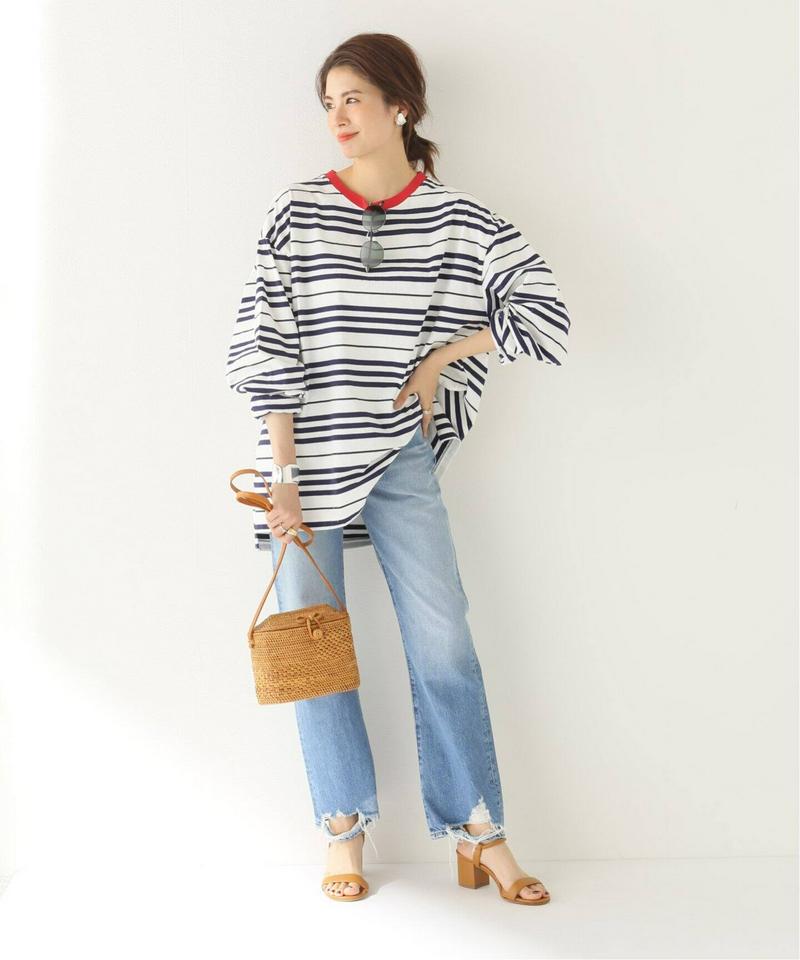 【YSTRDY’S TMRRW/イエスタディトゥモロー】BORDER BAGGY TEE LS：Tシャツ◆（JOURNAL ST