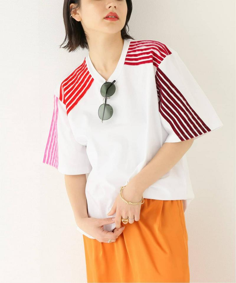 【DIMA LEU/ディマレウ】WHITE-TEE RED TONE：Tシャツ（JOURNAL STANDARD relume）