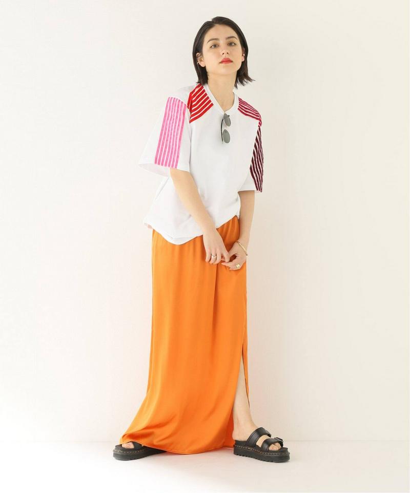 【DIMA LEU/ディマレウ】WHITE-TEE RED TONE：Tシャツ（JOURNAL STANDARD relume）