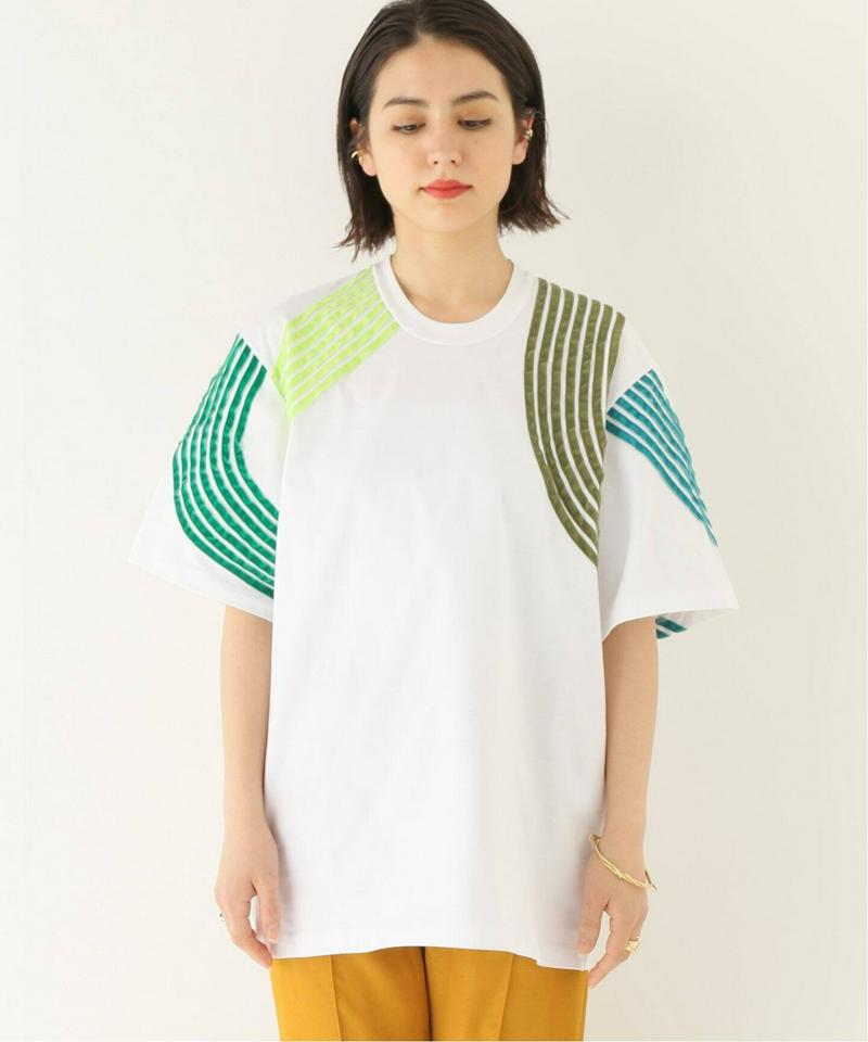 【DIMA LEU/ディマレウ】 WHITE-TEE GREEN TONE：Tシャツ（JOURNAL STANDARD relu