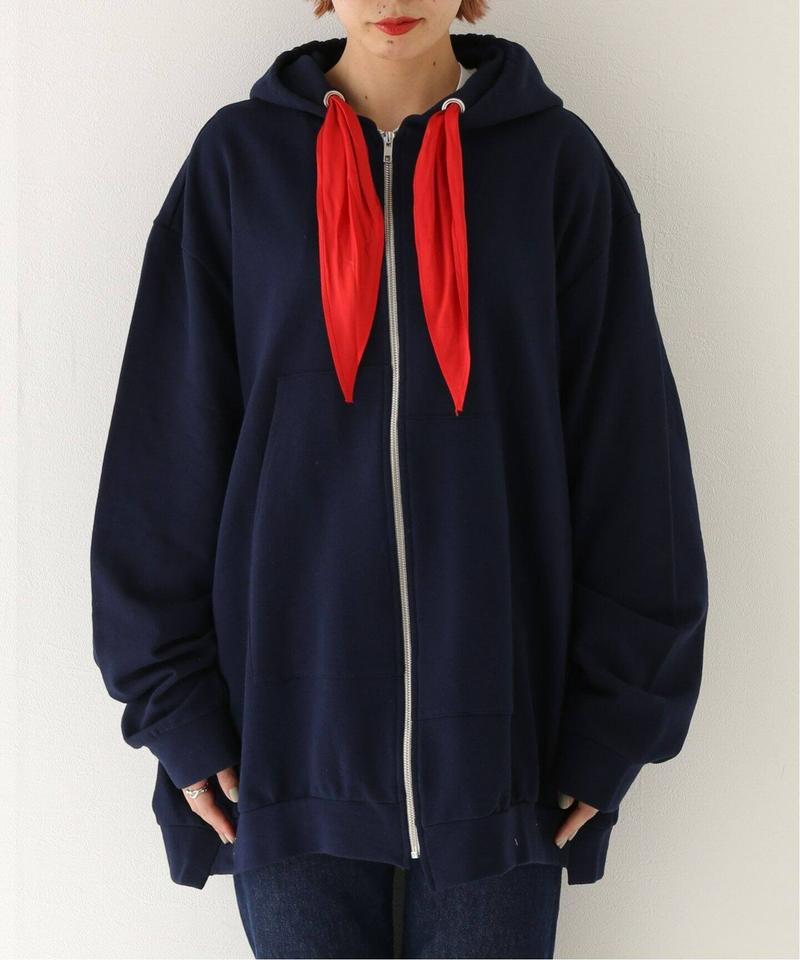 【CAMIEL FORTGENS / カミエル・フォートヘンス】Zip scarf Hoodie：フーディ