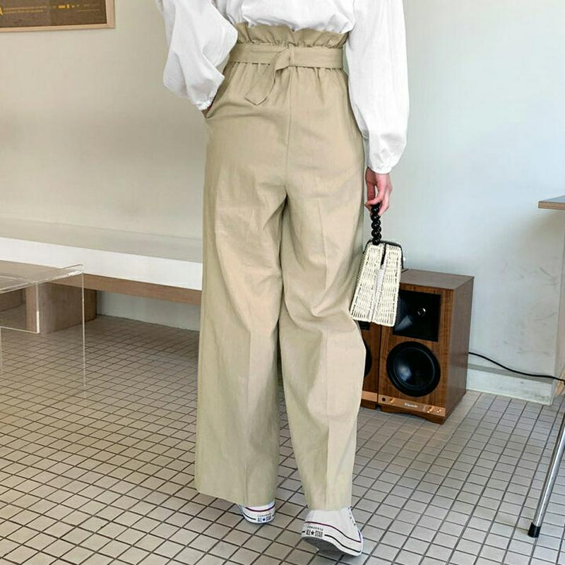 ベルトリネン混ワイドパンツ・全3色・b55306 レディース【pt】【パンツ ズボン ロングパンツ ワイドパンツ ワイド ベルト