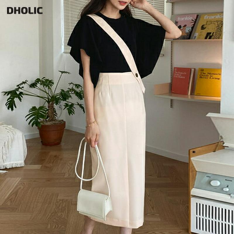 2WAYワンショルペンシルスカート・全3色・t55301 レディース【sk】【スカート ロングスカート ロング丈 スリム Hライ