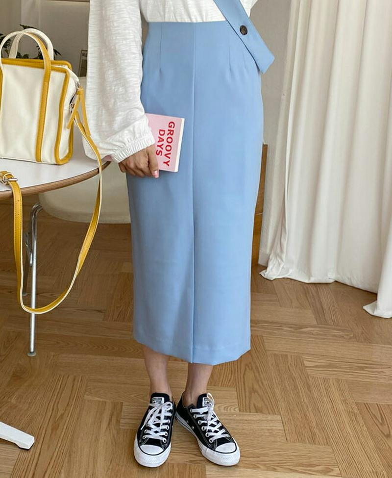 2WAYワンショルペンシルスカート・全3色・t55301 レディース【sk】【スカート ロングスカート ロング丈 スリム Hライ