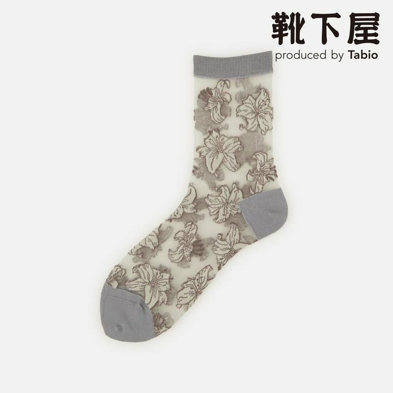 【あす楽】【Tabio】 シアーリリィショートソックス / 靴下屋 靴下 タビオ くつ下 ショート レディース 日本製 2206ka