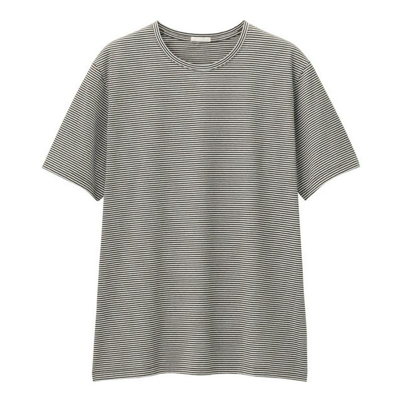 ボーダークルーネックT(半袖)CL+E