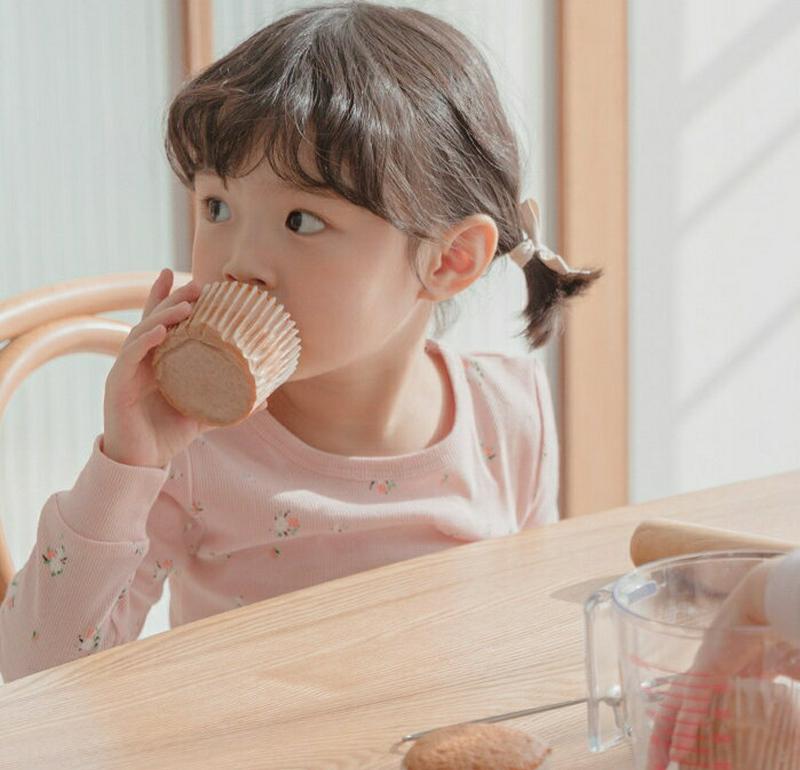 花柄リブTシャツパジャマSET p001092 キッズ 【3~8才】【uw】【韓国 ファッション パジャマセット パジャマ 根間