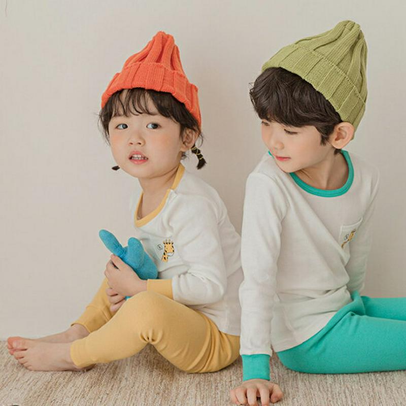 giraffeパジャマ上下SET(イエロー)・p001103 キッズ【3~8才】【uw】【パジャマ 部屋着 ルームウェア 長袖 長ズボン パンツ ズボン きりん キリン 動物 かわいい 可愛い 黄色 女の子 男の子 子供 こども 子供服 こども服】【KIDS】