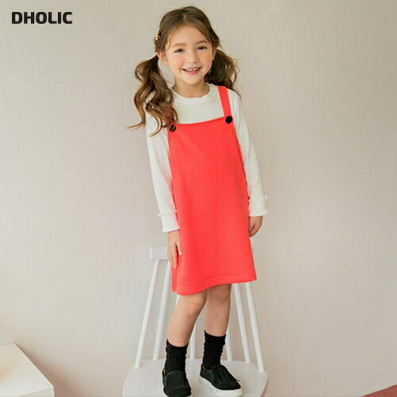 ボタンストラップワンピース(レッド)・p000965 キッズ【3~8才】【ops】【ワンピース ミディ丈 ミディワンピース スリ