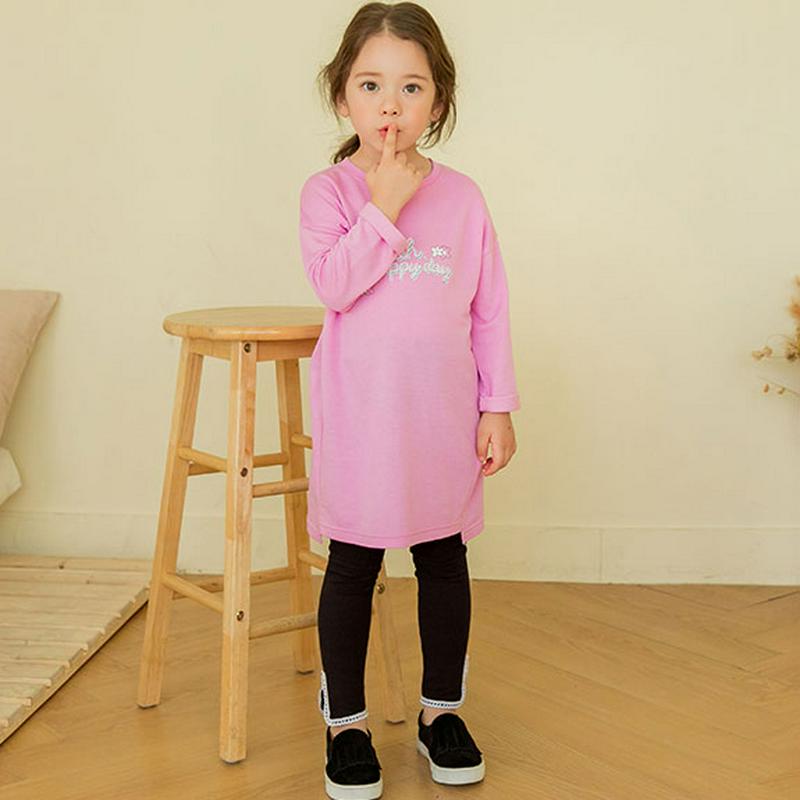 レースヘムレギンス p000967 キッズ 【3~8才】【pt】【韓国 ファッション ボトムス レギンス パンツ ロング レース