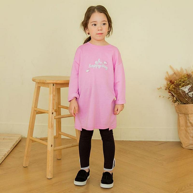 レースヘムレギンス p000967 キッズ 【3~8才】【pt】【韓国 ファッション ボトムス レギンス パンツ ロング レース