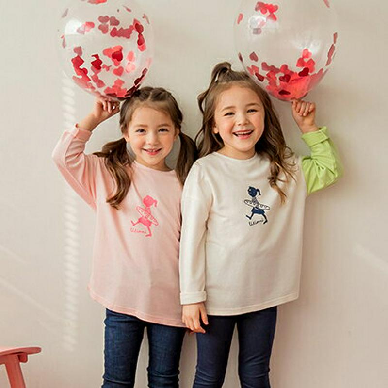 baguetteプリントTシャツ(ピンク) p000973 キッズ 【3~8才】【tops】【韓国 ファッション トップス Tシ