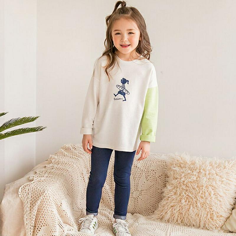 baguetteプリントTシャツ(アイボリー) p000747 キッズ 【3~8才】【tops】【韓国 ファッション トップス 