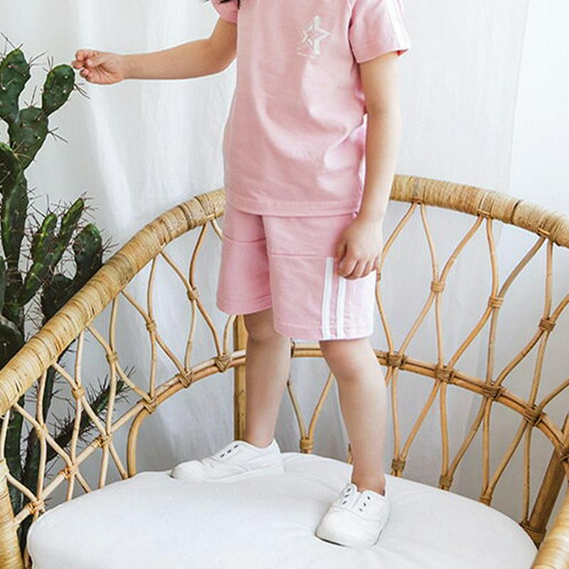 ダブルラインハーフパンツ・p001095 キッズ【3~8才】【pt】【ハーフパンツ パンツ ズボン ボトムス 半ズボン ラインパンツ カジュアル サイドライン ラフ 女の子 男の子 子供 こども 子供服 こども服】【KIDS】
