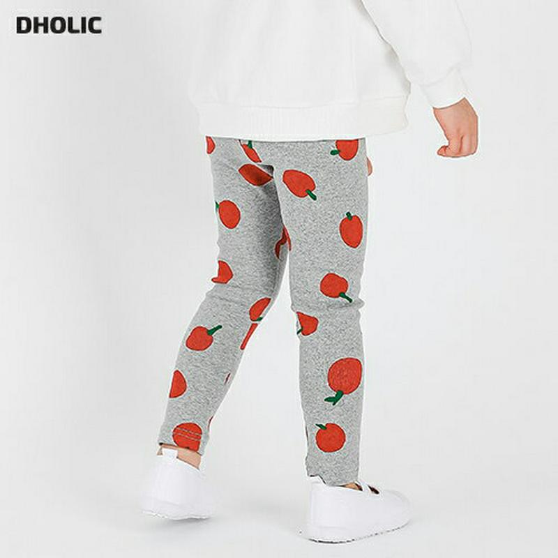 アップルレギンス・p001258 キッズ【3~8才】【pt】【パンツ レギンス リンゴ りんご くだもの 果物 ズボン ボトムス 長ズボン 可愛い かわいい カジュアル 女の子 男の子 子供 こども 子供服 こども服】【KIDS】