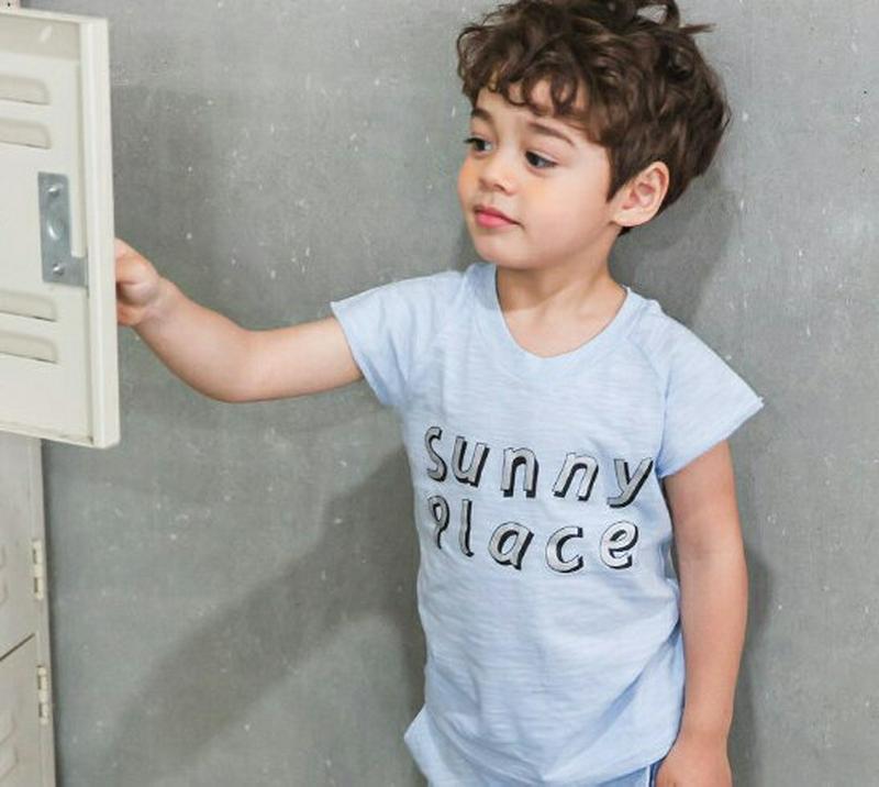 sunny半袖Tシャツ p001077 キッズ 【3~8才】【tops】【韓国 ファッション トップス Tシャツ ラウンドネック
