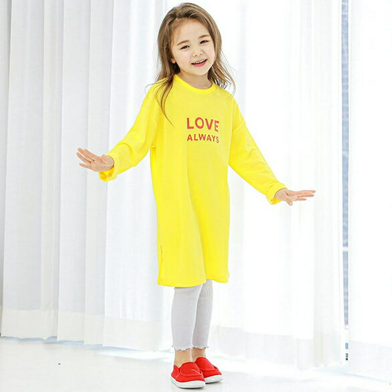 love上下SET(イエロー) p001236 キッズ 【3~8才】【SET】【韓国 ファッション セット Tシャツ カットソー