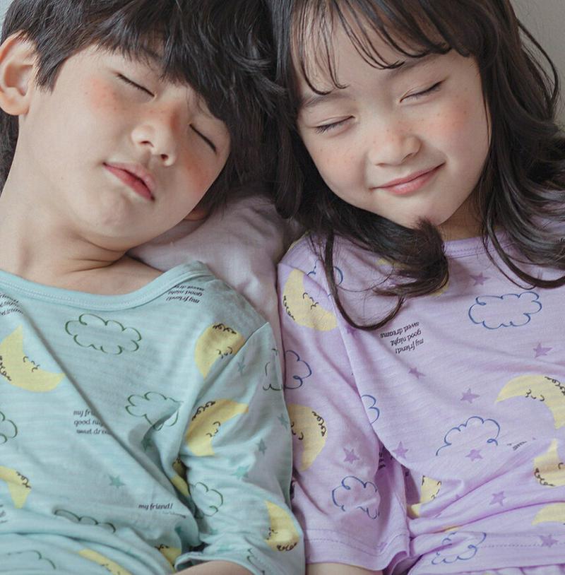 Sweet dreamパジャマSET(パープル) p001034 キッズ 【3~8才】【uw】【韓国 ファッション パジャマセッ
