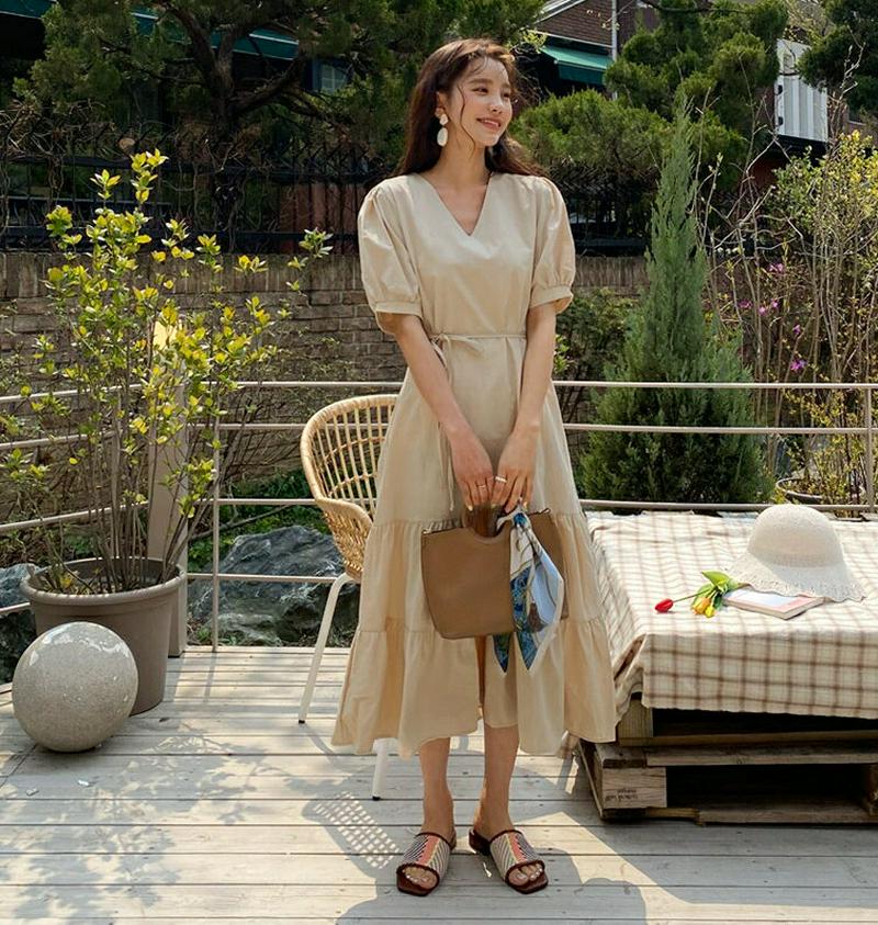 ストラップ付2WAYティアードワンピース・全3色・t58825 レディース【ops】【ワンピース ロングワンピース ロング丈 半