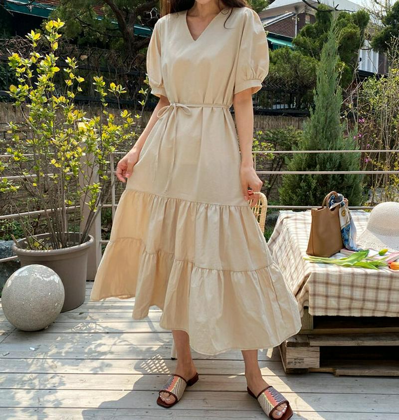 ストラップ付2WAYティアードワンピース・全3色・t58825 レディース【ops】【ワンピース ロングワンピース ロング丈 半