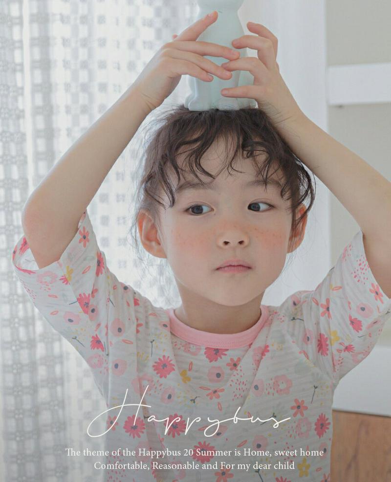 blossomパジャマSET p001073 キッズ 【3~8才】【uw】【パジャマセット パジャマ 根間着 部屋着 ラウンドネック 半袖 ハーフスリーブ 七分袖 七分丈 半ズボン ショートパンツ 短パン 花柄 柄 パターンキッズ 子供 子供用 春 夏】【KIDS】