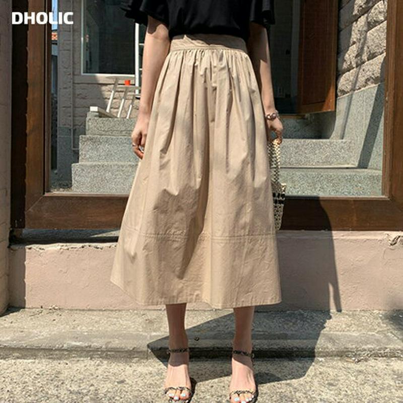 コットンギャザースカート・全3色・b61726 レディース【sk】【スカート ロングスカート ロング ギャザー 単色 無地 コッ