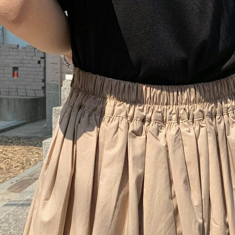 コットンギャザースカート・全3色・b61726 レディース【sk】【スカート ロングスカート ロング ギャザー 単色 無地 コッ