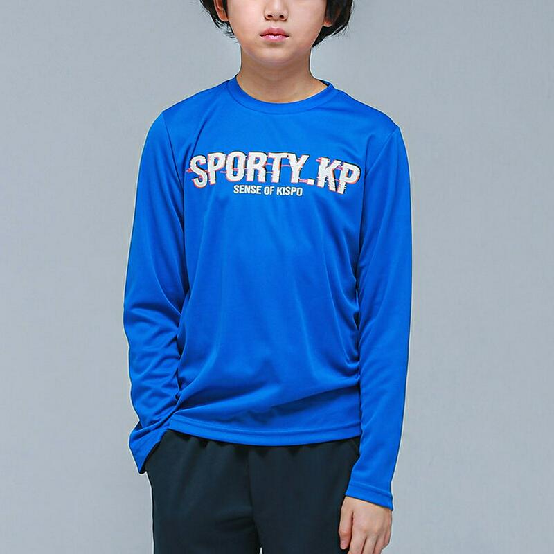 NT02スポーティTシャツ(ブルー)・p000847 キッズ【9~17才】【tops】【トップス Tシャツ 長袖 ロンT ロゴ 