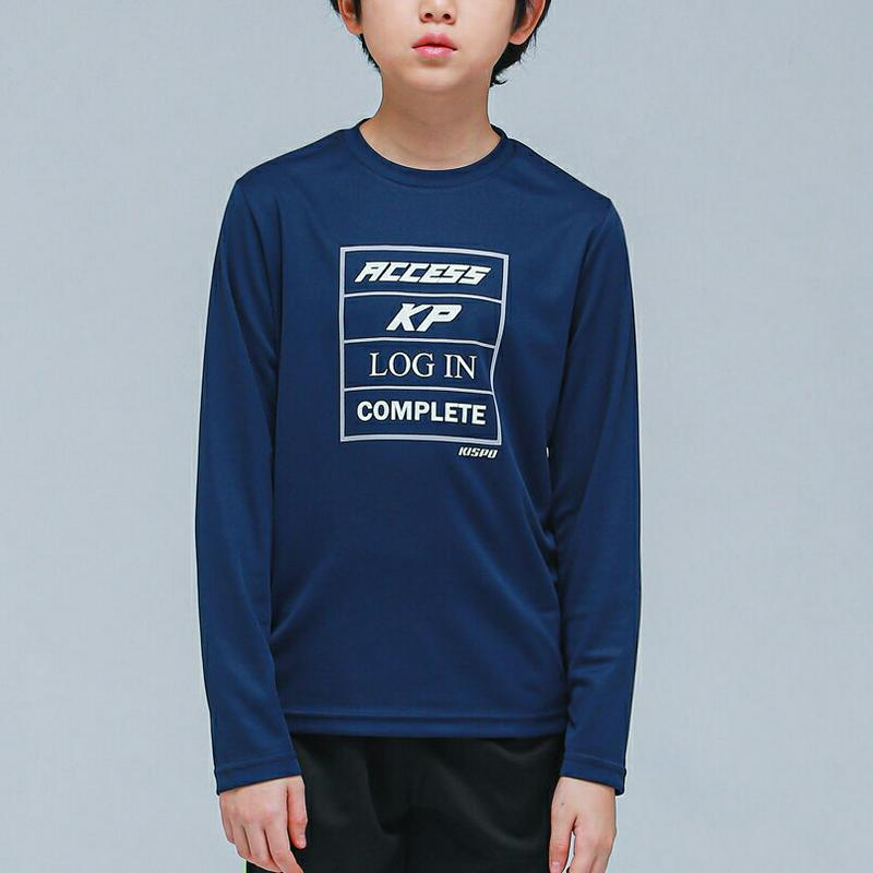 NT03スクエアプリントTシャツ(ダークネイビー)・p000844 キッズ【9~17才】【tops】【トップス Tシャツ 長袖 