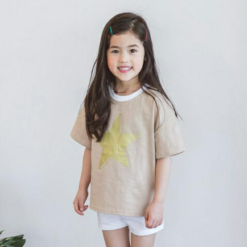 2TYPEプリントTシャツ・p001151 キッズ【9~17才】【tops】【トップス Tシャツ 半袖 ハーフスリーブ 星 カジ