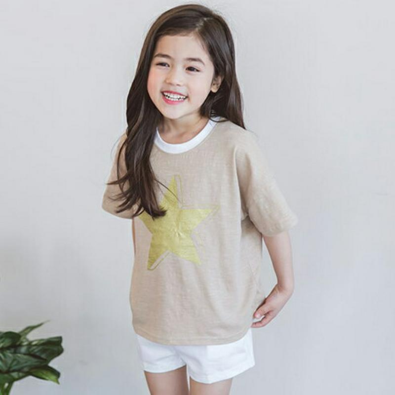 2TYPEプリントTシャツ・p001151 キッズ【9~17才】【tops】【トップス Tシャツ 半袖 ハーフスリーブ 星 カジ