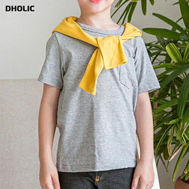 ポケット半袖Tシャツ(ジュニア)・p001074 キッズ【9~17才】【tops】【トップス Tシャツ 半袖 ハーフスリーブ 単色 無地 シンプル ベーシック カジュアル 女の子 男の子 子供 こども 子供服 こども服】【KIDS】