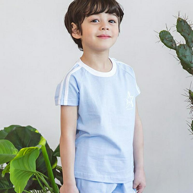 スタープリントTシャツ(ジュニア)・p001158 キッズ【9~17才】【tops】【トップス Tシャツ 半袖 サイドライン ラ