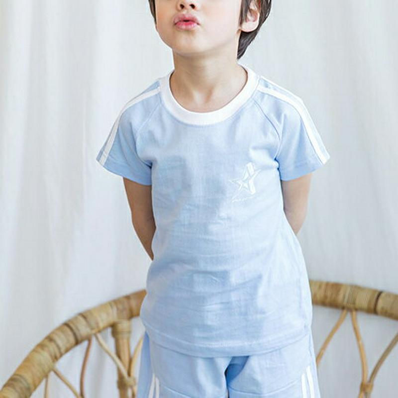 スタープリントTシャツ(ジュニア)・p001158 キッズ【9~17才】【tops】【トップス Tシャツ 半袖 サイドライン ラ