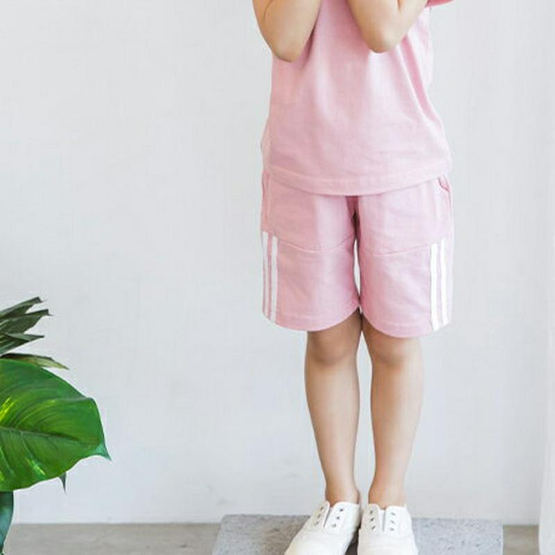 ダブルラインハーフパンツ(ジュニア)・p001097 キッズ【9~17才】【pt】【パンツ ハーフパンツ 半ズボン ズボン ボト