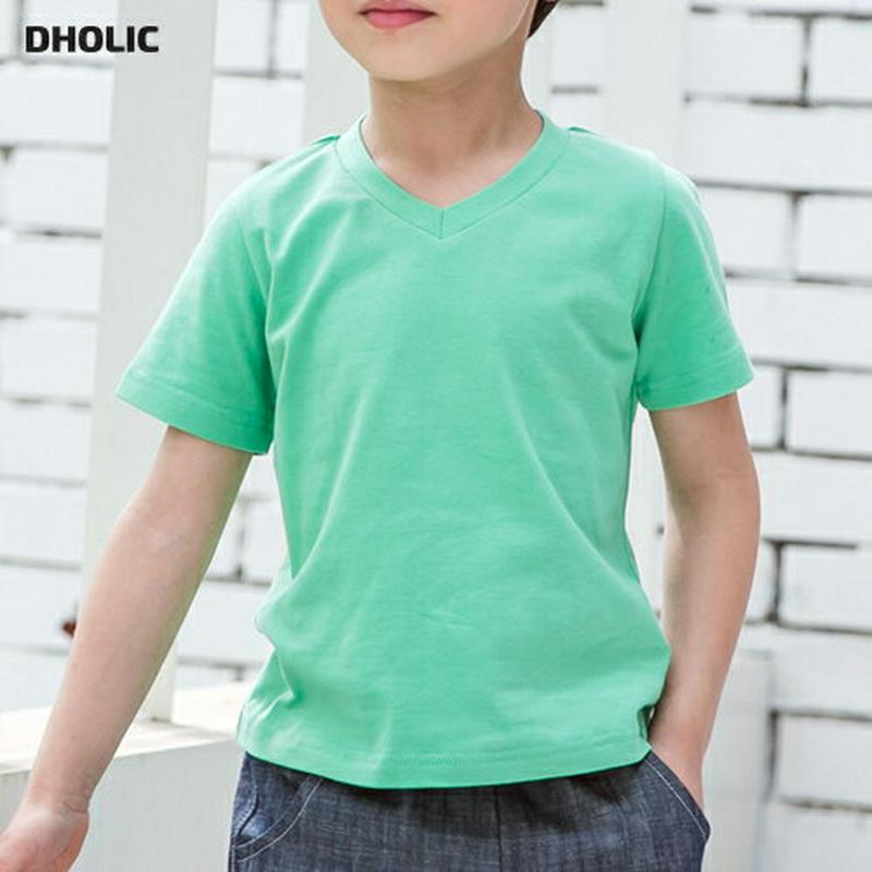 Vネック半袖Tシャツ(ジュニア)・p001144 キッズ【9~17才】【tops】【トップス Tシャツ 半袖 単色 無地 シンプル ベーシック カジュアル ラフ 女の子 男の子 子供 こども 子供服 こども服】【KIDS】