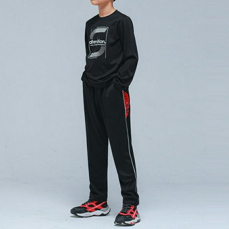 NS03トレーニング上下SET(ブラック)・p000995 キッズ【9~17才】【set】【セット トップス Tシャツ ロングパ