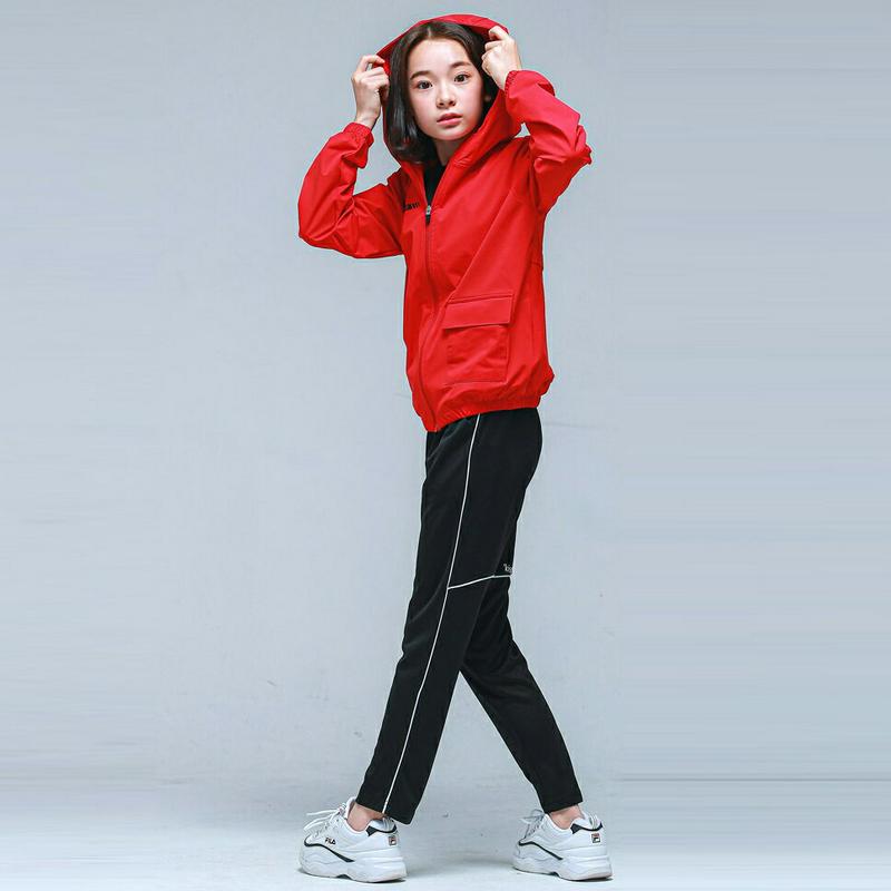 NS01フードトレーニング上下SET(レッドブラック)・p001001 キッズ【9~17才】【set】【セット トップス Tシャ